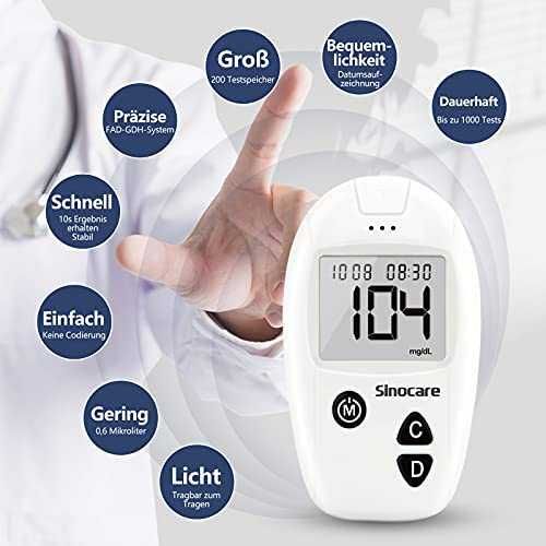 ПРОМО Нов Глюкомер Монитор за Кръвна захар Sinocare Safe Accu Гаранция