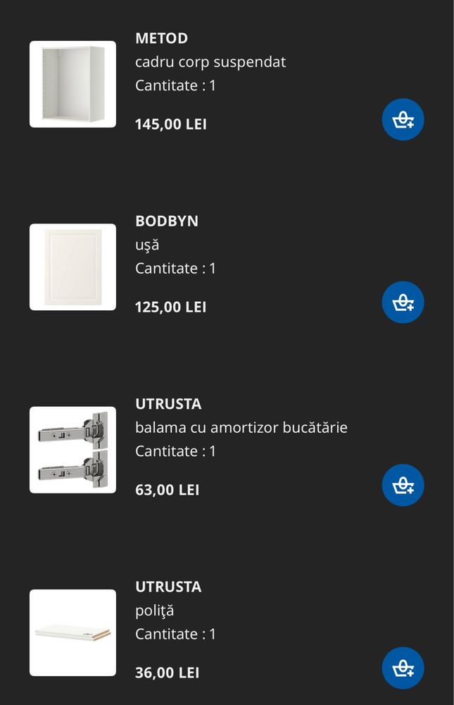Dulap Ikea hol/baie/bucatarie/living