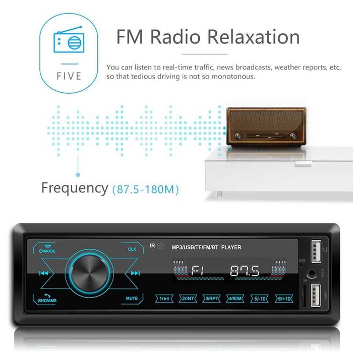 radio auto mp3 player cu bt 4x60