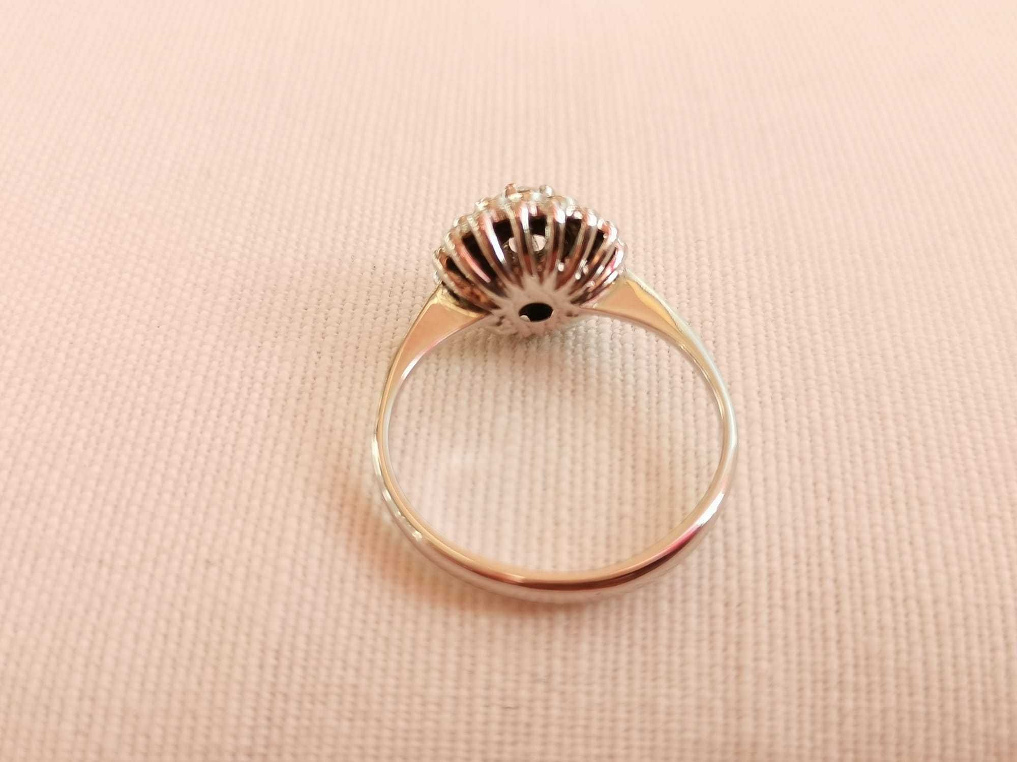 Vand inel aur alb 18k cu diamante 0,36ct  art deco