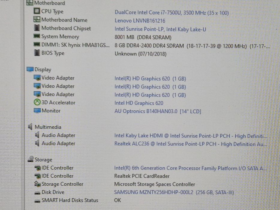 vand laptop 2 in 1 Touchscrren Lenovo Yoga 710.14"FH.i7.8 Gb.Ssd 256Gb