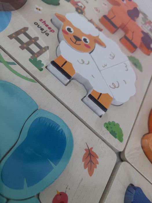 Puzzle din 3 piese din lem