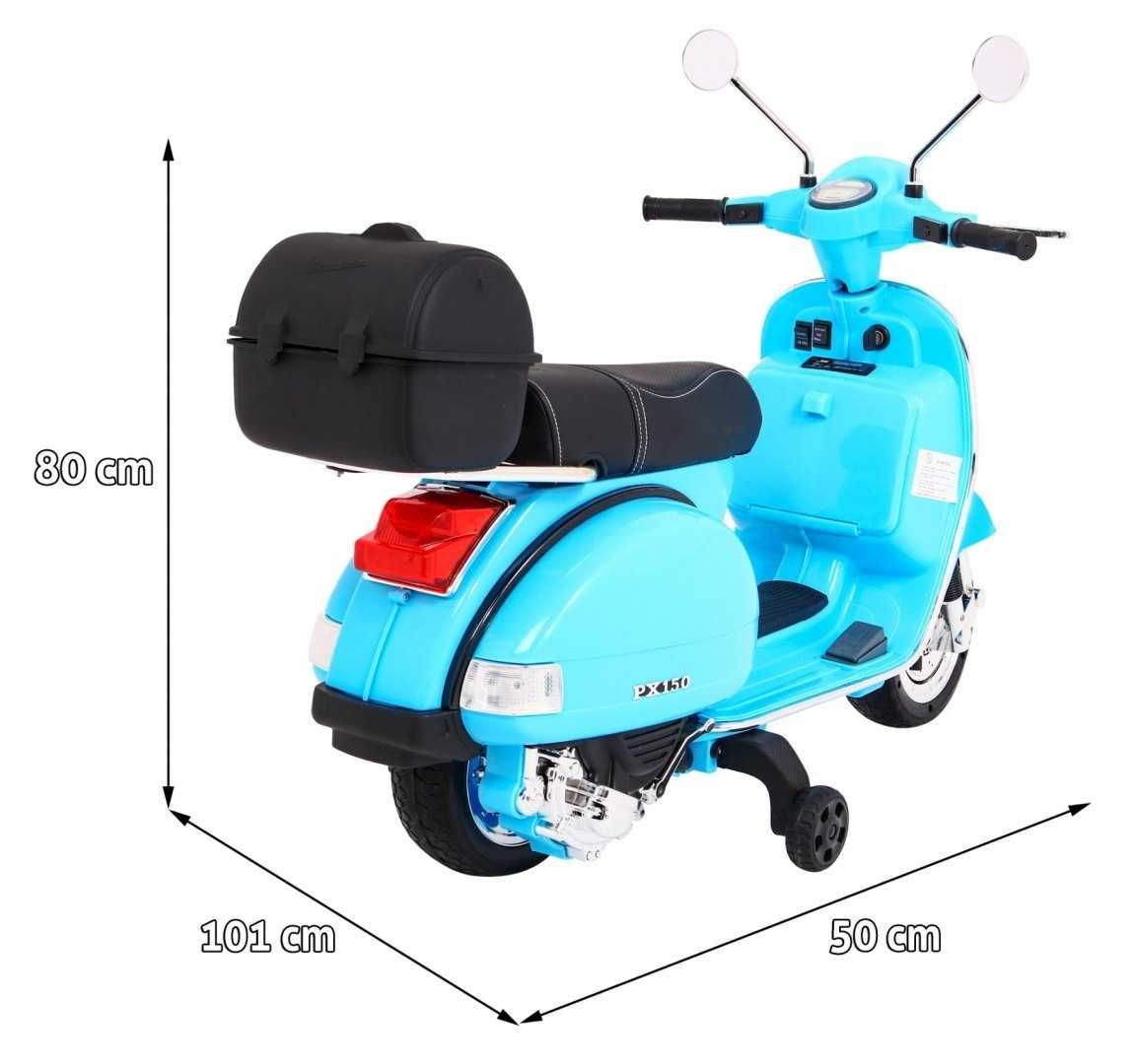 Motocicleta electrica pt copii Scuter Vespa 3-6 ani (PX150) Albastru