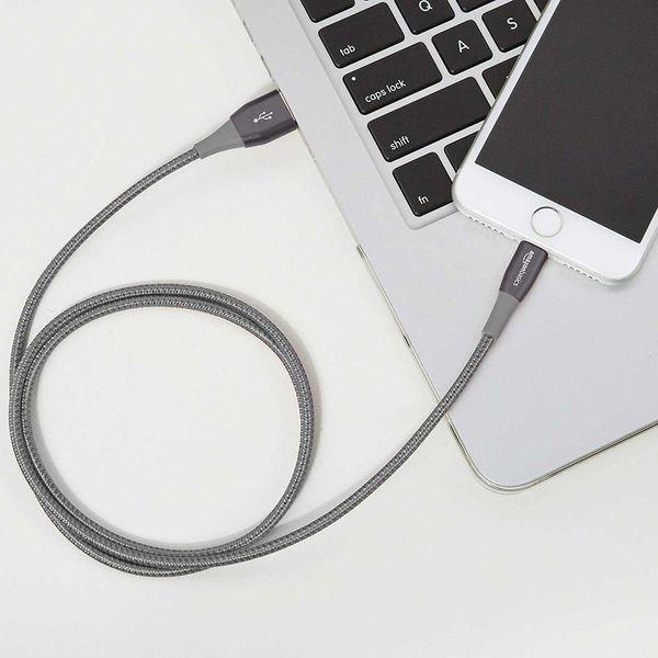 Найлонов Плетен USB A кабел с Lightning Конектор Apple Iphone 2бр 1.8m