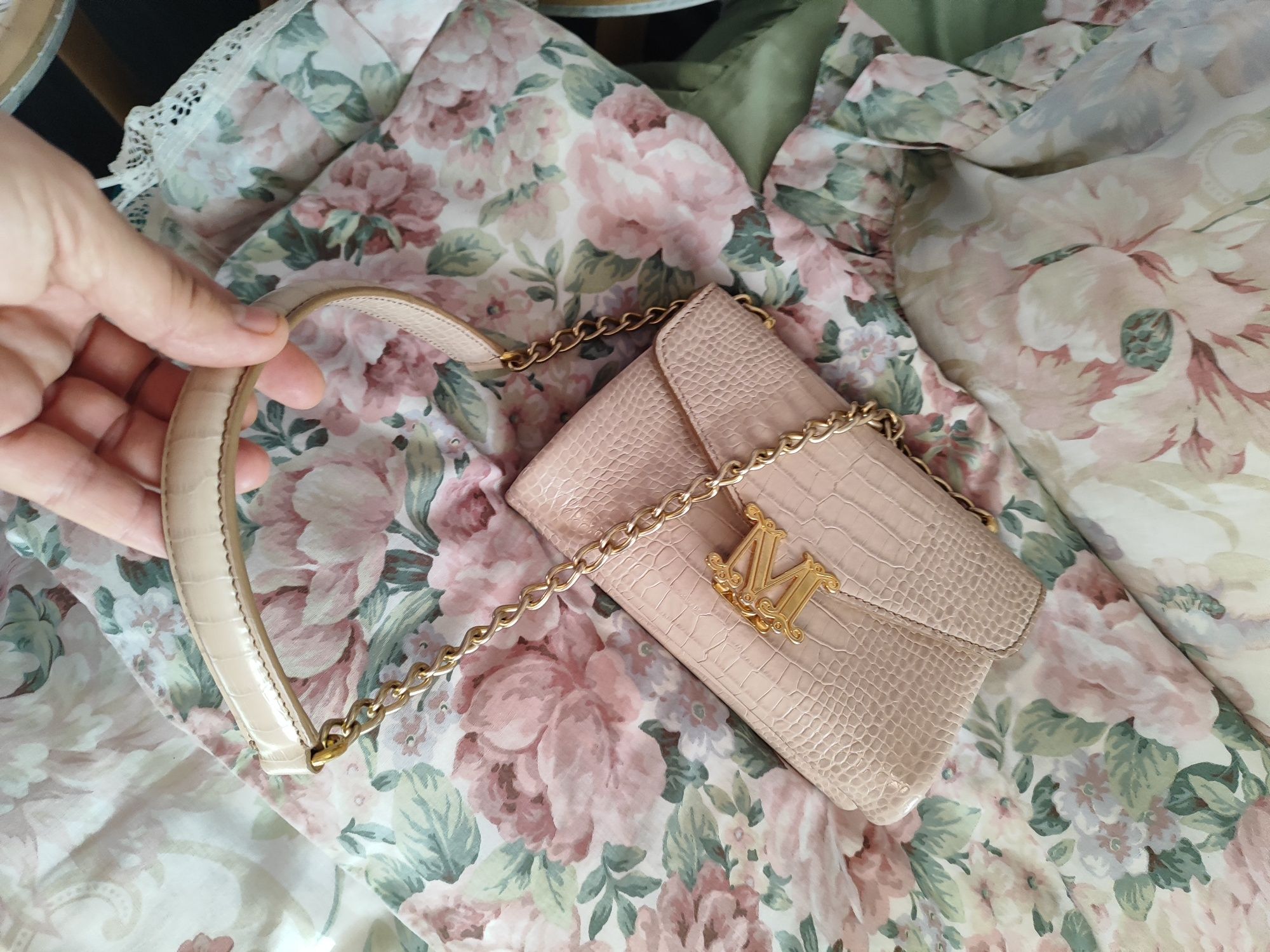 Чанта Max Mara, естествена кожа