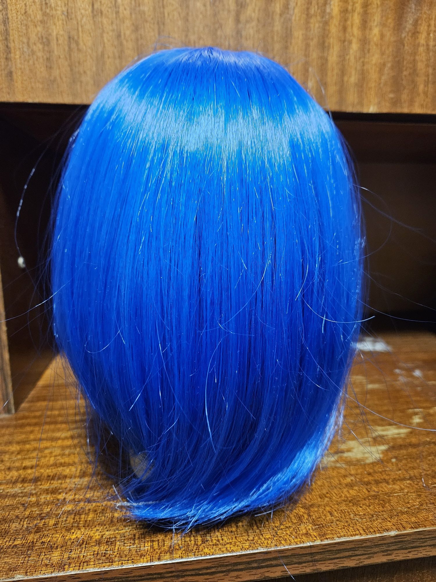 Синя къса права косплей перука cosplay