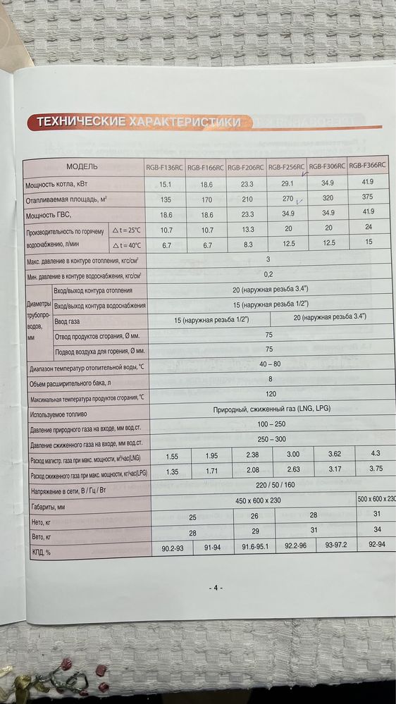 Газовый котел Lotte на 270 кв.м