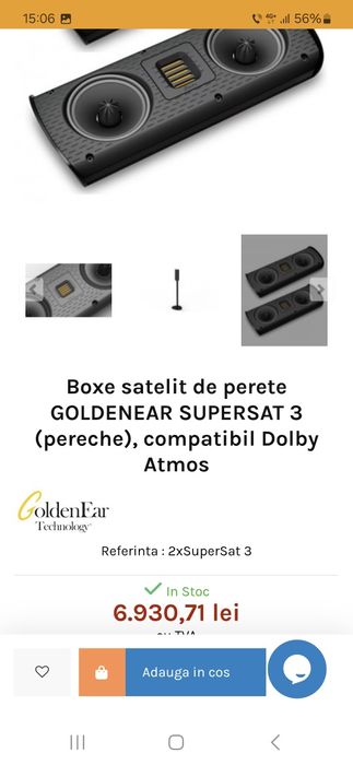 GoldenEar Supersat 3 boxe Dolby Atmos sau Surround