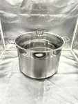 Oala inox 25L fund triplu + capac sticla rezistenta
