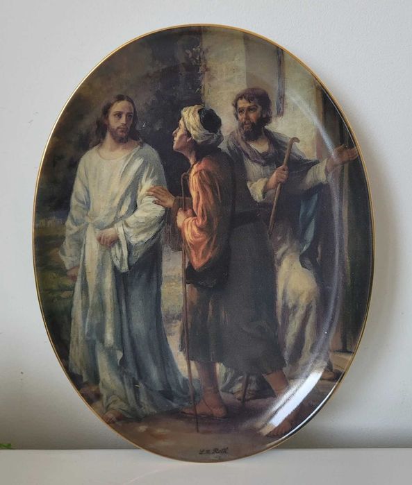Set de cinci farfurii decorative din porțelan Bavaria,