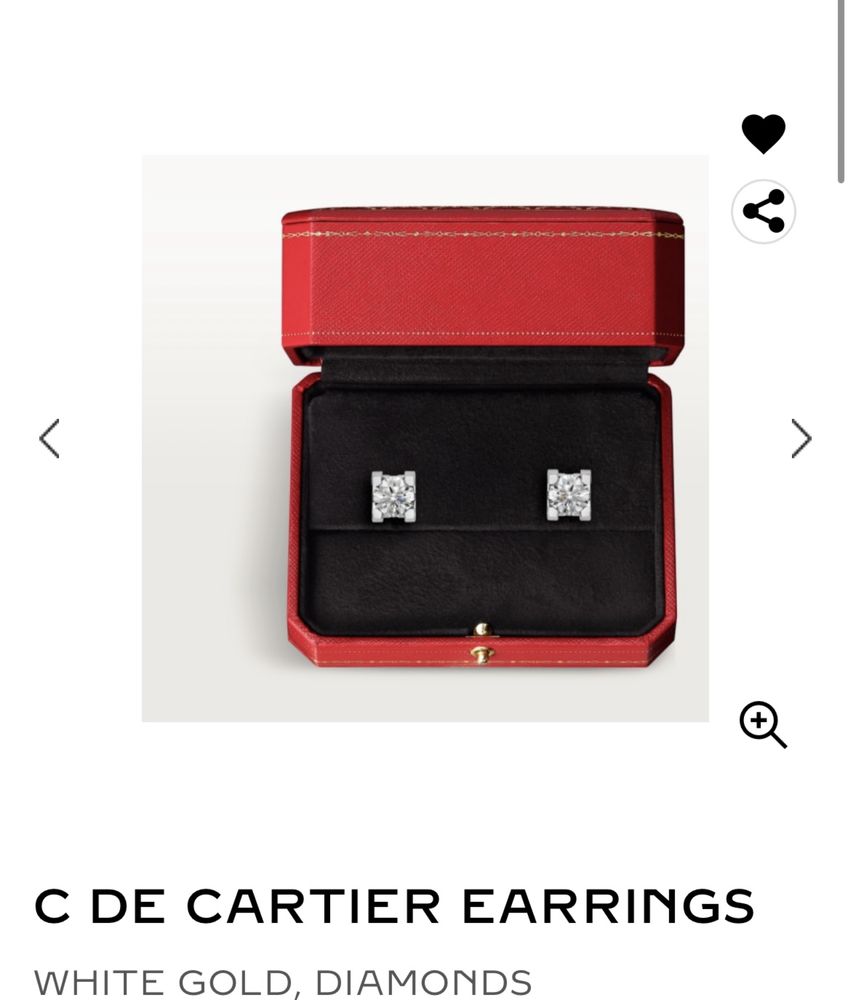 Cartier C de Cartier обеци New Season