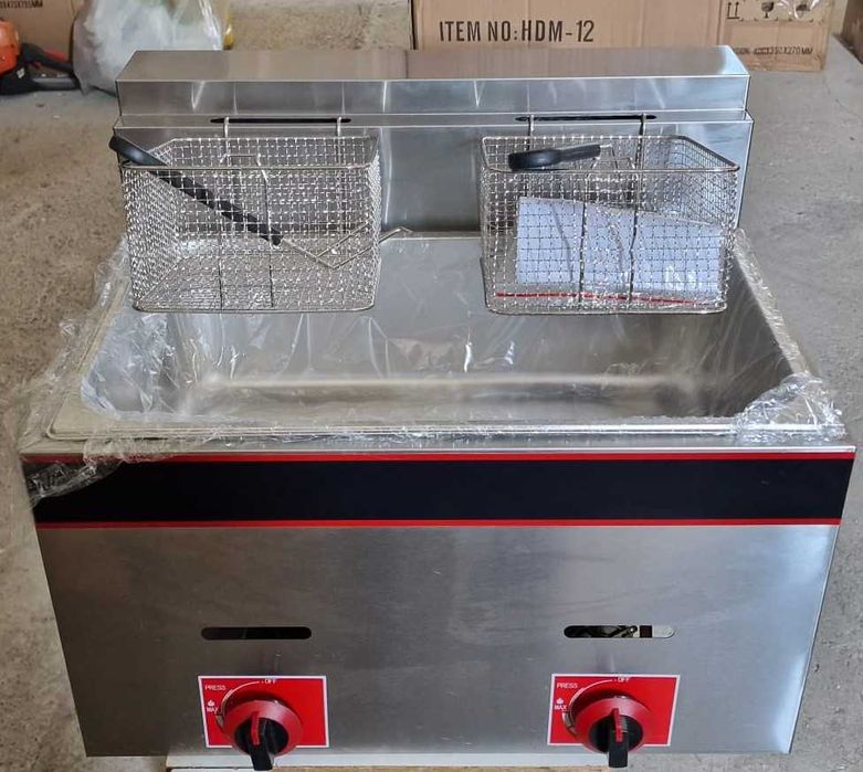 Friteuza profesionala GAZ fara robineti scugere - TRANSPORT GRATUIT