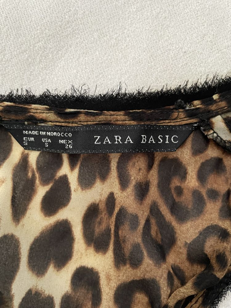 Топ Zara Basic леопард принт