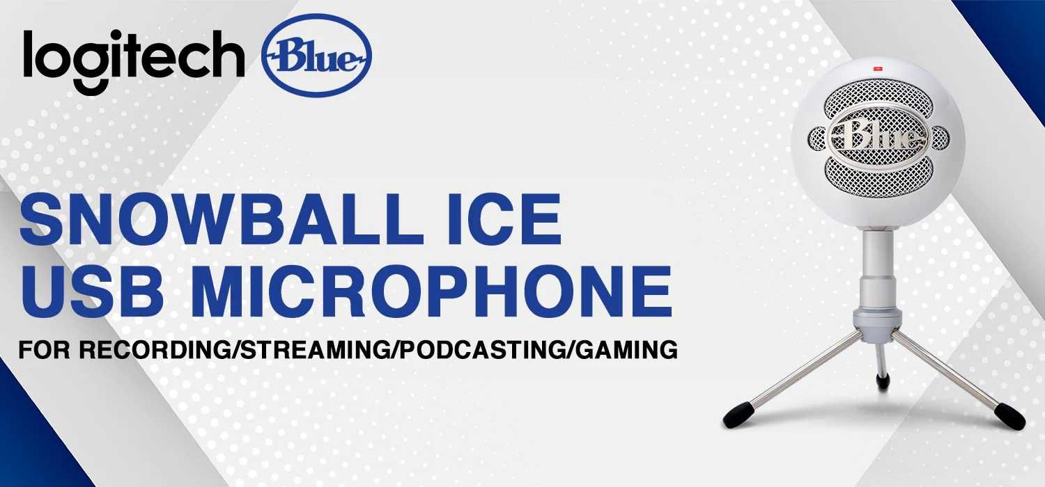 Кардиоидный микрофон для стримов и записи Blue Snowball Ice