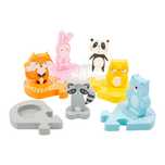 Puzzle cu insertie in culori pastel