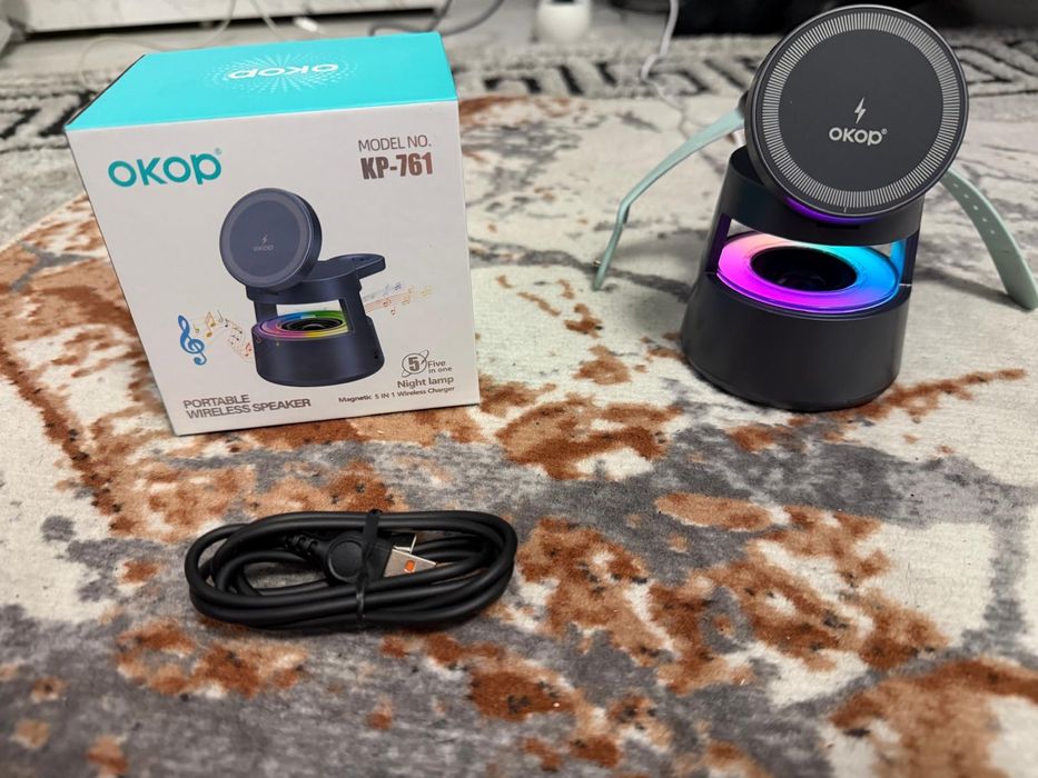 Incarcator wireless 3 in 1 + boxa