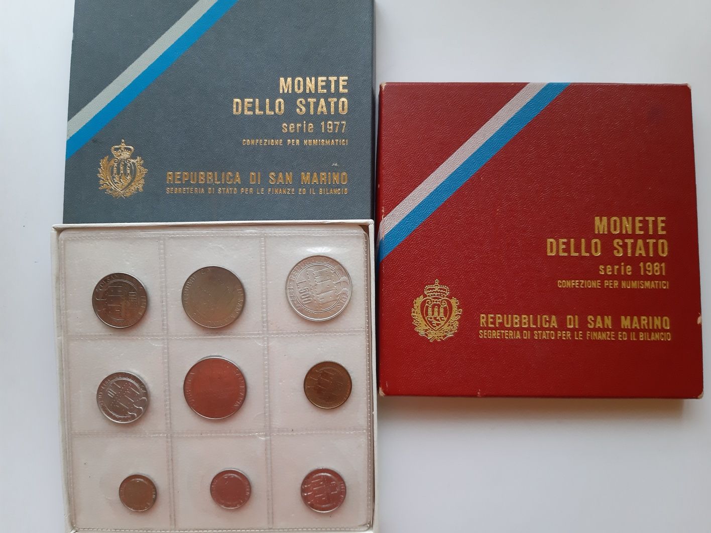 Seturi monede argint, San Marino - 1986 - 1992 si  1981 FDC