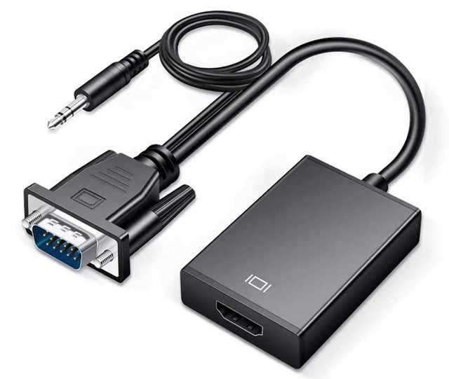 Конвертер VGA to HDMI 1080P с аудио и USB питанием