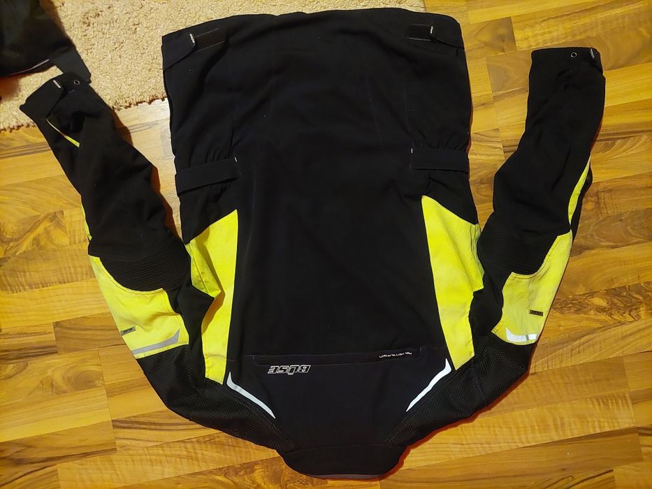 Geaca moto Buse,textil,negru cu verde,marime 54 -XL