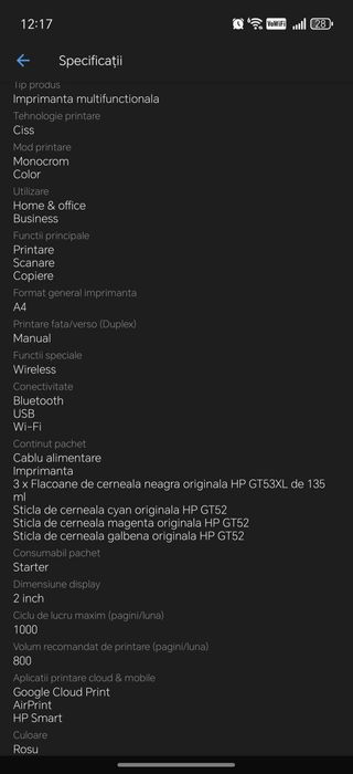 Multifunctional CISS HP Smart Tank 519, Inkjet, color, Wireless, A4, 1