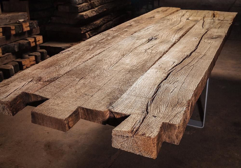 Blat masa masiv din lemn vechi de stejar