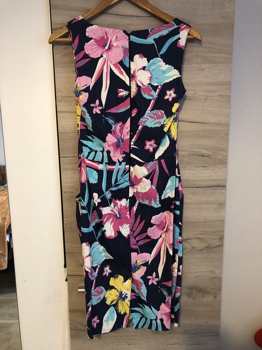 Rochie Office  cu Flori multicolora 36/S