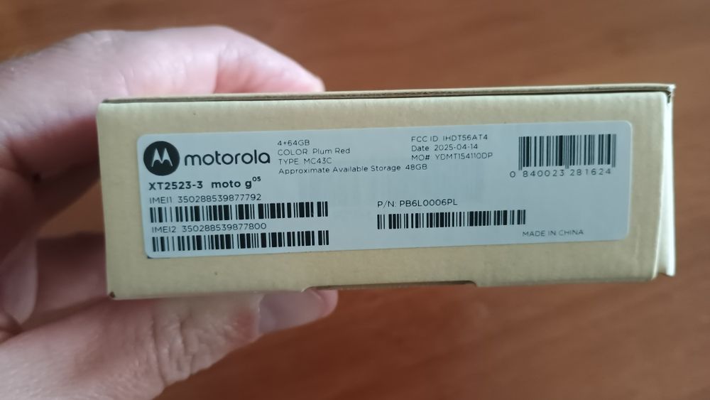 Мобилен телефон Motorola moto g05, две SIM карти, 64GB, 4GB RAM, 5200