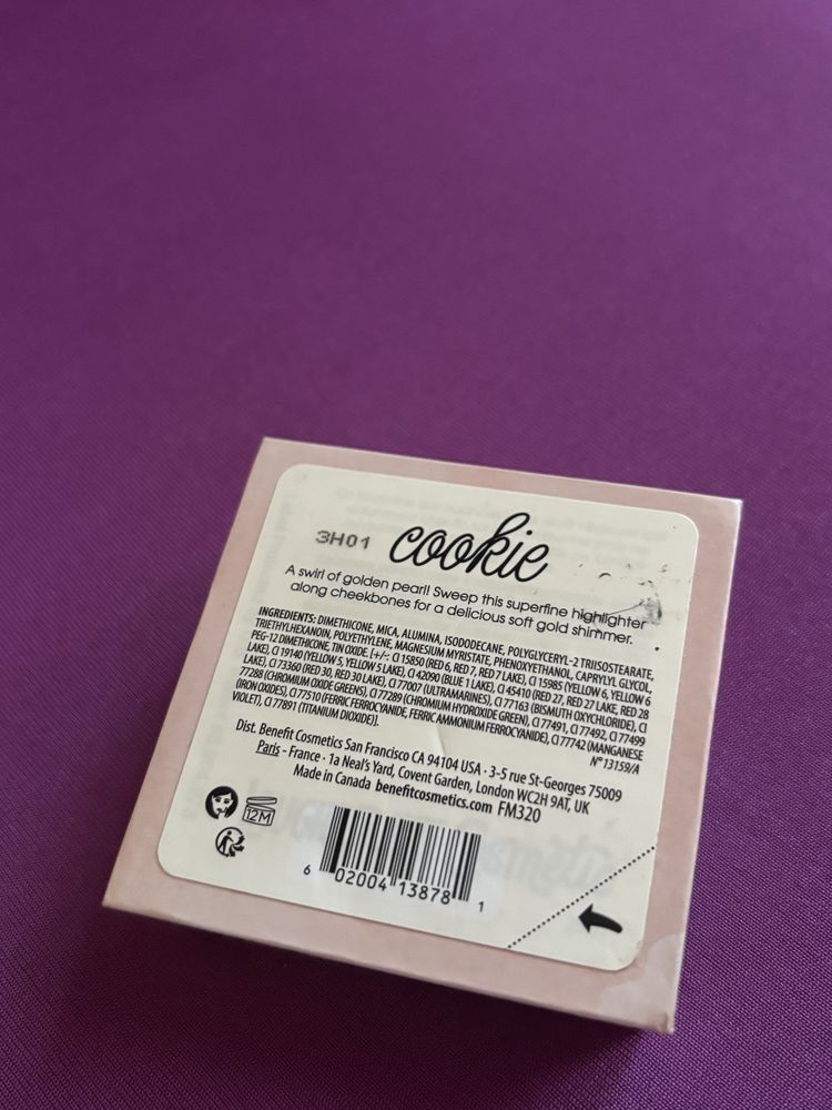 Benefit cookie highlighter