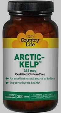 Country Life Arctic Kelp 225 мкг, 300 штук из Америки.