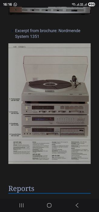 Normende hifi system seria 1351