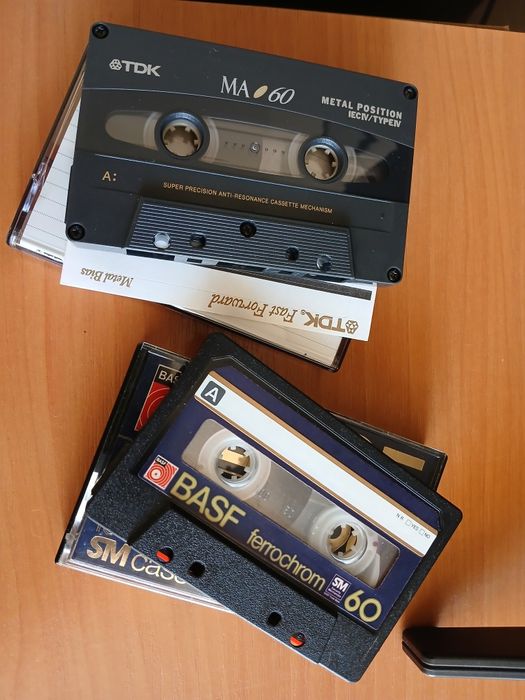 Lot de casete audio TDK MA Metal 60min și BASF FerroChrome poziția III