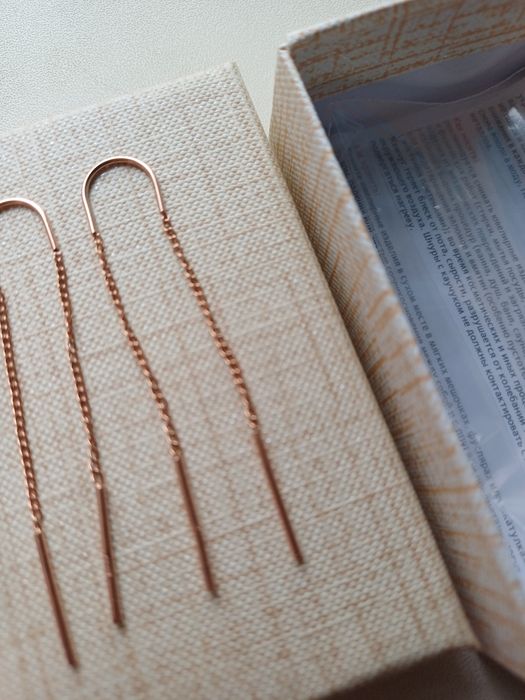 Серьги цепочка -протяжка