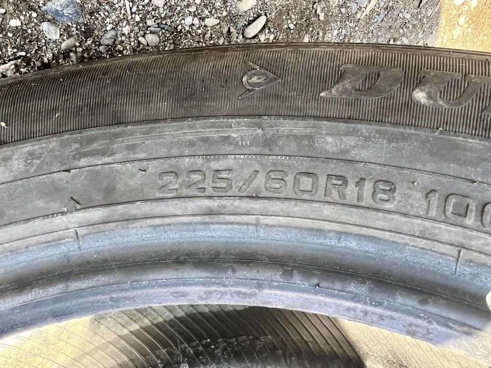 Продам 2 летние резины Dunlop 225/60/18