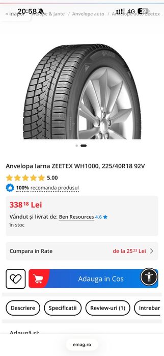 Anvelope iarna ZEETEX WH1000