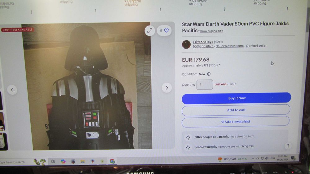 Darth Vader colectie Star Wars mare 80 cm inalt cit masa original USA
