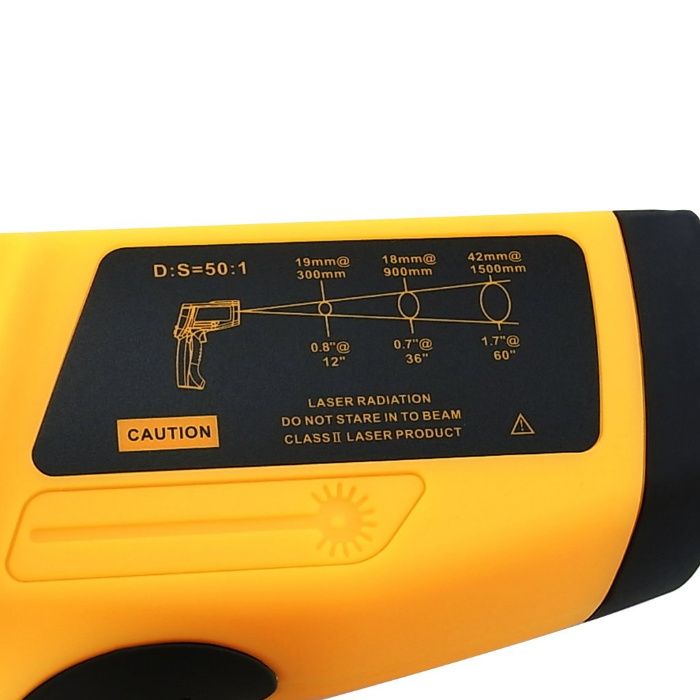 Цифров 50: 1 инфрачервен термометър