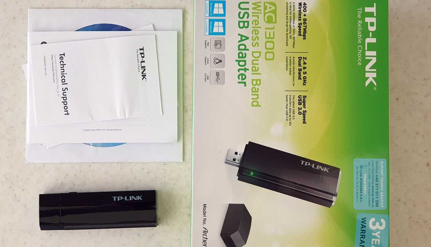 Безжичен двубандов USB3.0 адаптер TP-Link Archer T4U