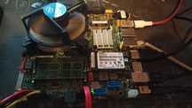 placa de baza Intel DQ77KB M-ITX, celeron G1620, 4gb ddr3, ssd 60gb