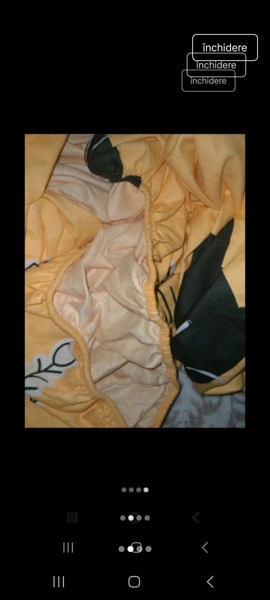 Lot huse de pat cu elastic 180÷200, 3 fete de perna  50×70