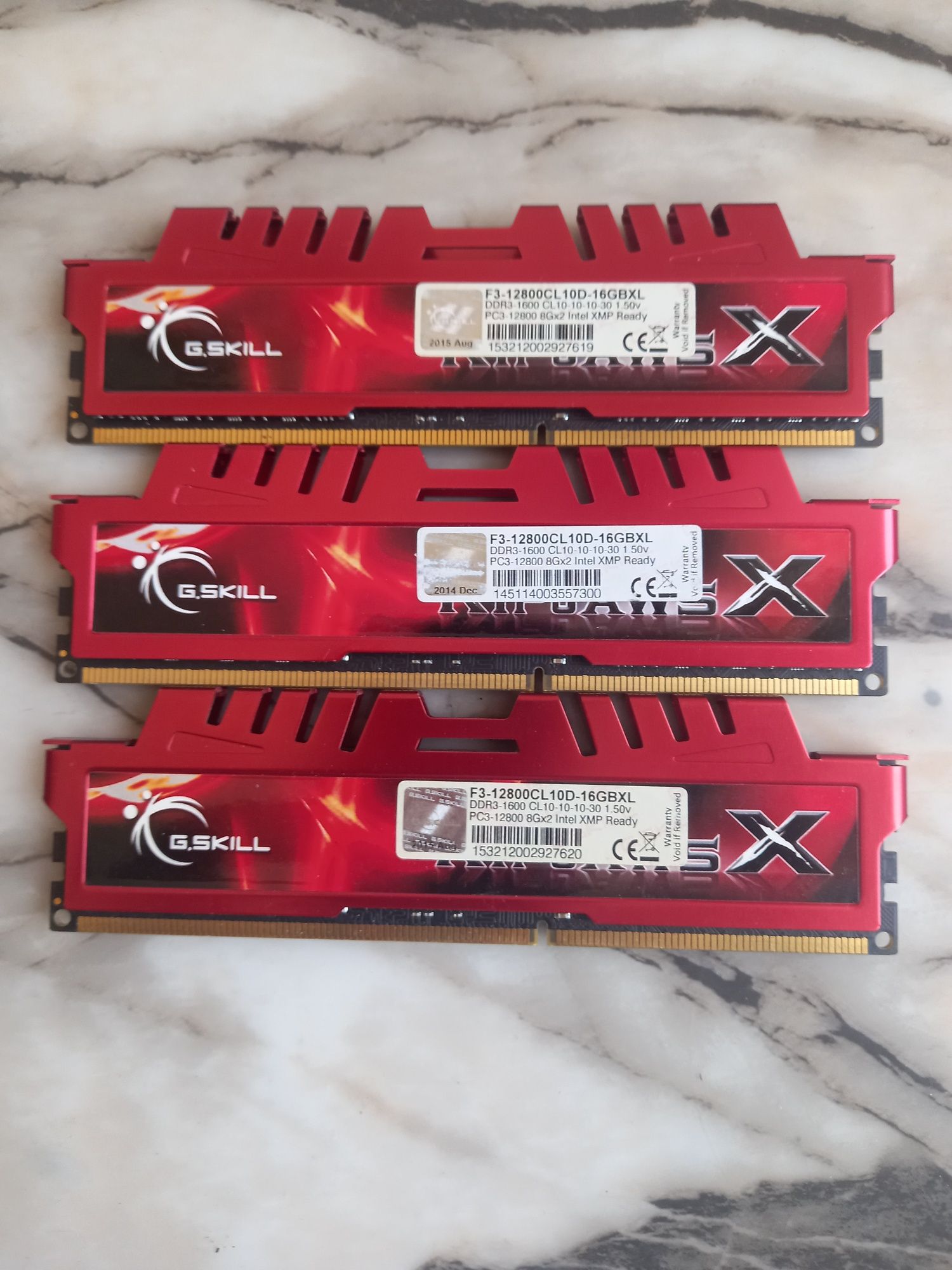 Памет 24GB (3x8GB) G.SKILL RipjawsX 1600 MHz DDR3