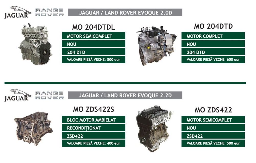 motor land rover range evoque discovery 3.0 V6 306DT 30DDTX jaguar