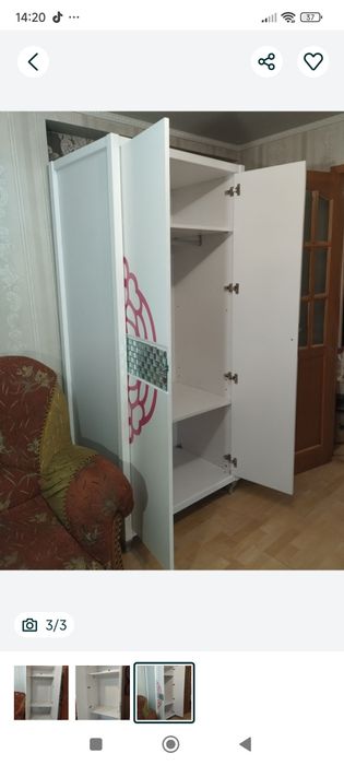 Срочно,продаю хороший добротный шкаф для спальни