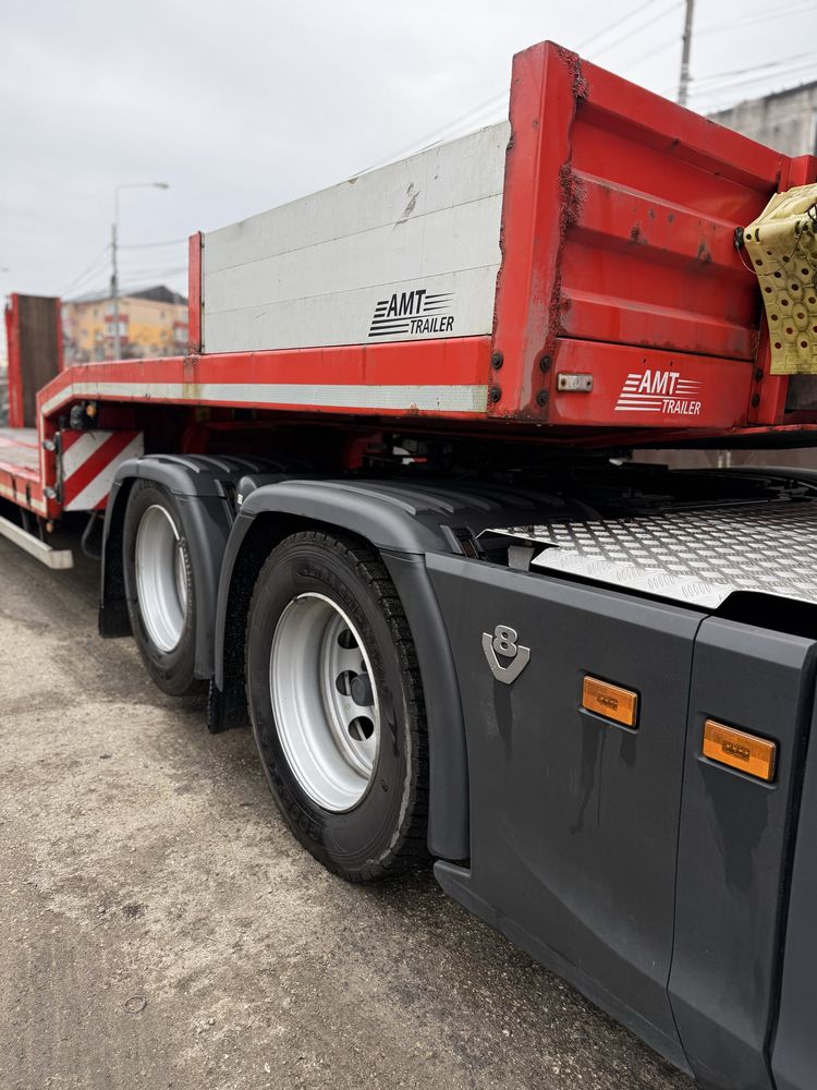 Camion scania r520 V8 2019  km 380k trailer rampa hidraulica AMT 2016