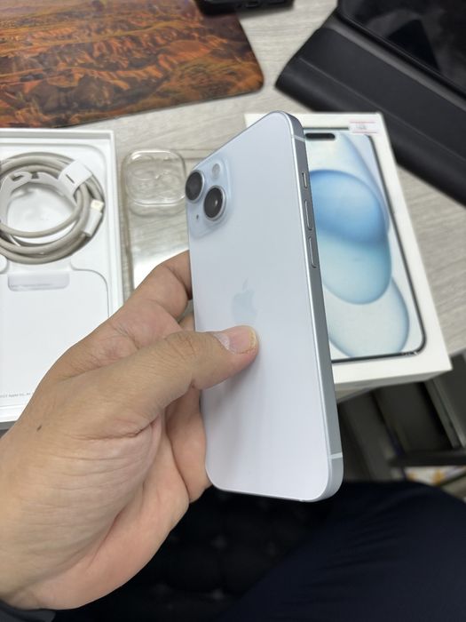 Продается iPhone 15 mist blue 128GB