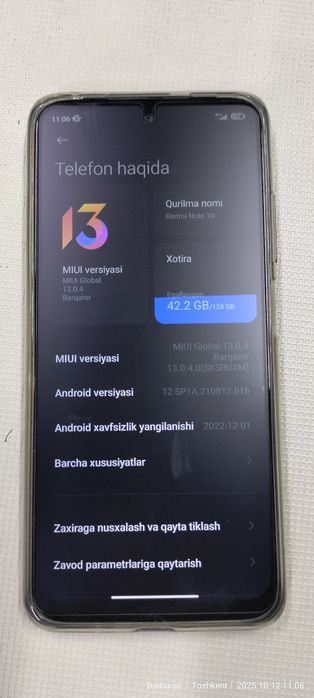 Redmi Not 10 holati yaxshi