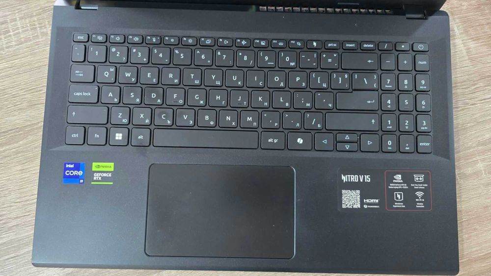 Лаптоп Acer Nitro V15 / RTX 5060 /32 RAM/ 1TB M.2 NVMe SSD /Intel i9 /