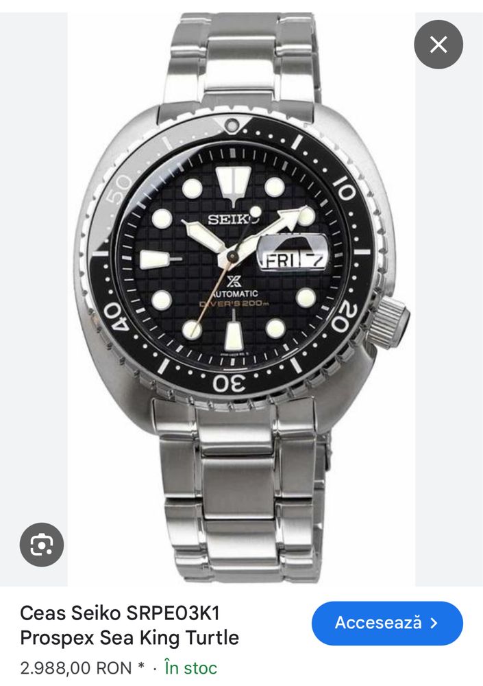 Ceas Seiko SRPE03K1 Prospex Sea King Turtle Automatic