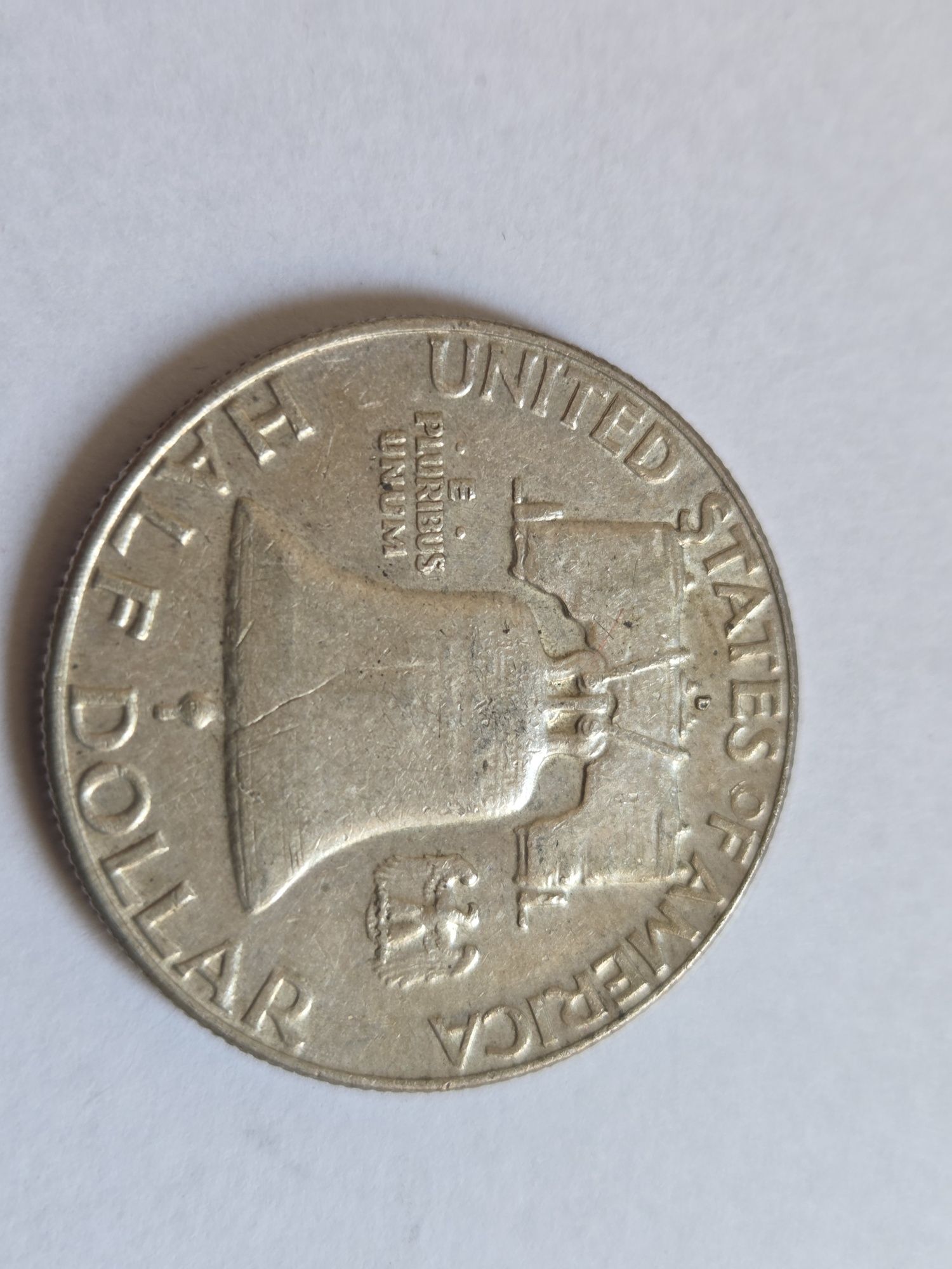 Moneda argint 1963 "Half Dollar" (jumatate de dolar) in conditii bune.