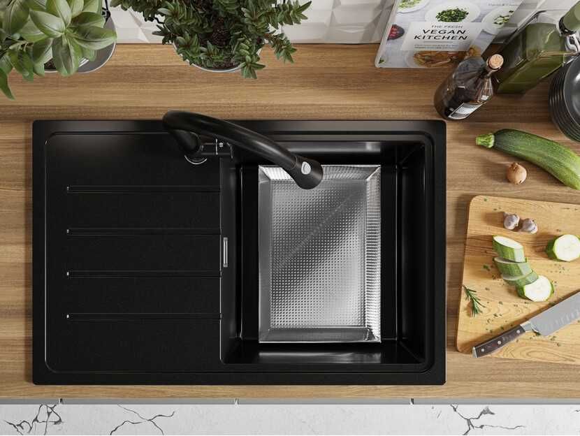 Кухненска Мивка от грани Копенхаген 780-50 Smart 780 x 500 mm - Графит