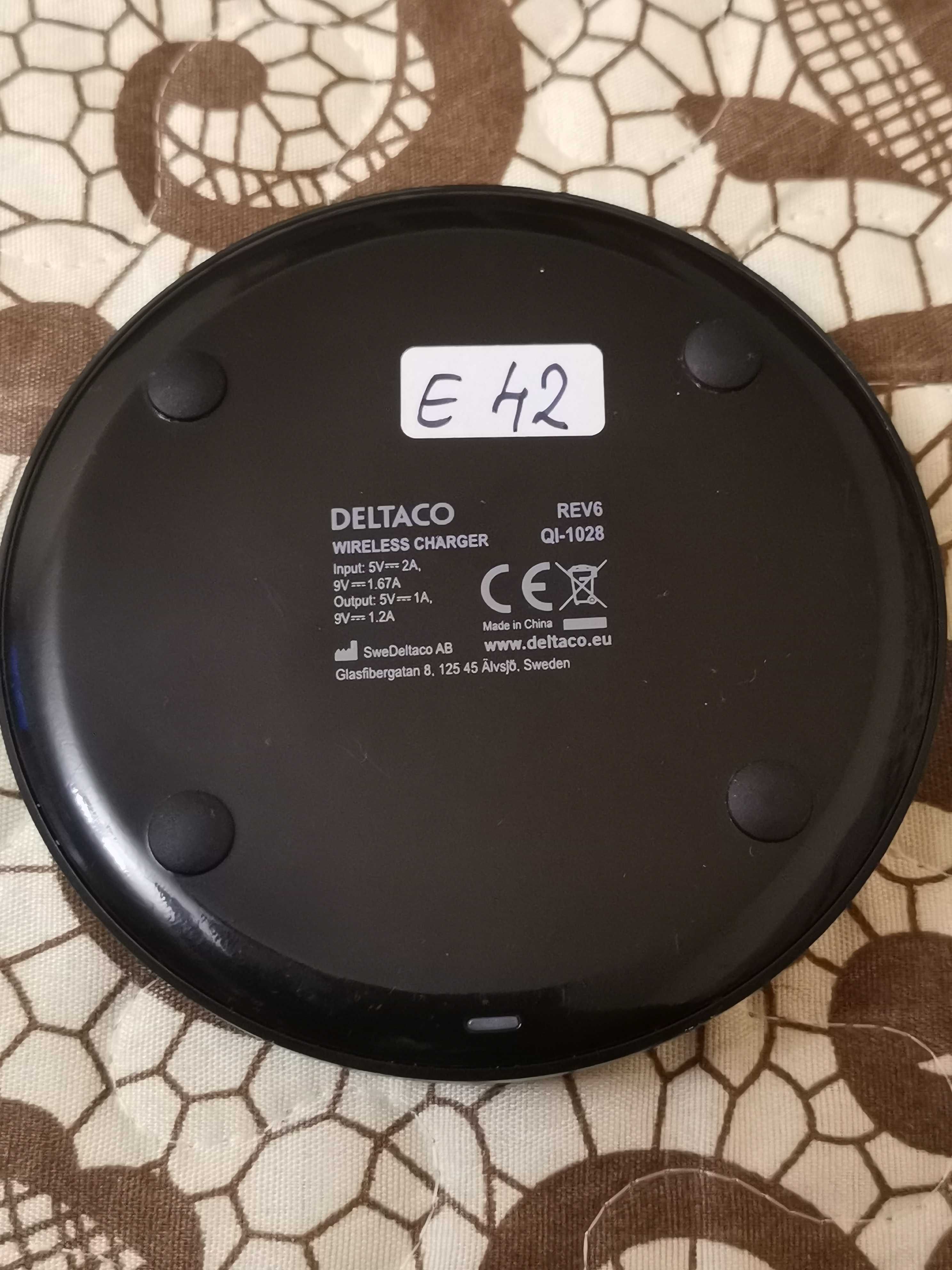 DELTACO Wireless Fast-charger for iPhone and Android, 10W fuctional